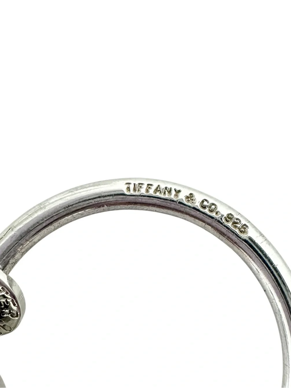 Tiffany & Co. Engraved 925 Silver Ball Keychain with Engraved Return To Charm - Picture 4 of 13
